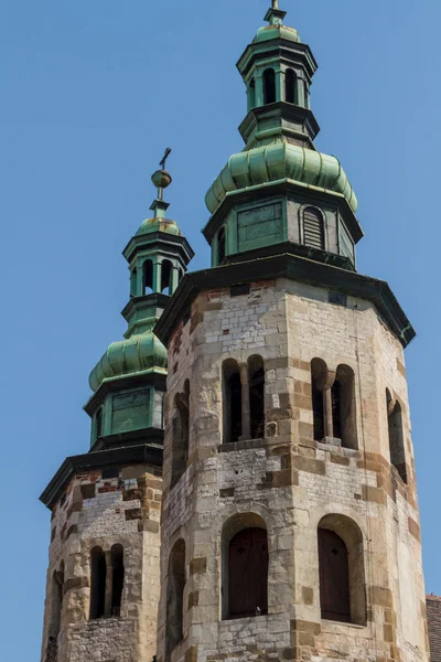 Igreja românica da torre de Santo André em Cracóvia construída entre 107 — Fotografia de Stock