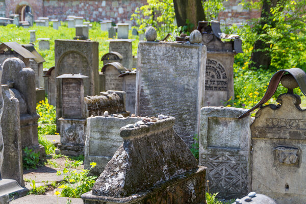 The Remuh Cemetery in Krakow, Poland, is a Jewish cemetery established in 1535. It is located beside the Remuh Synagogue
