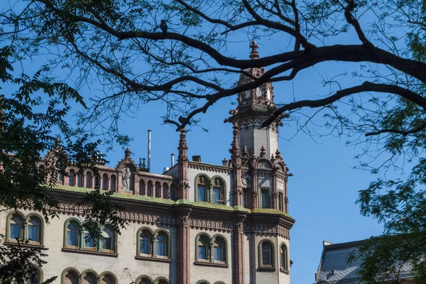 Типичные здания XIX века в Будайском замковом округе Будапе — стоковое фото