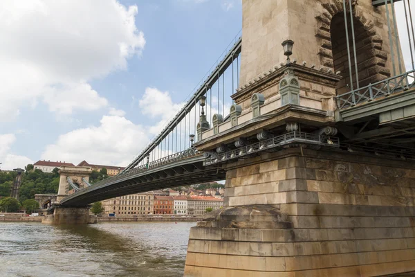 Ketting brug van budapest, Hongarije — Stockfoto