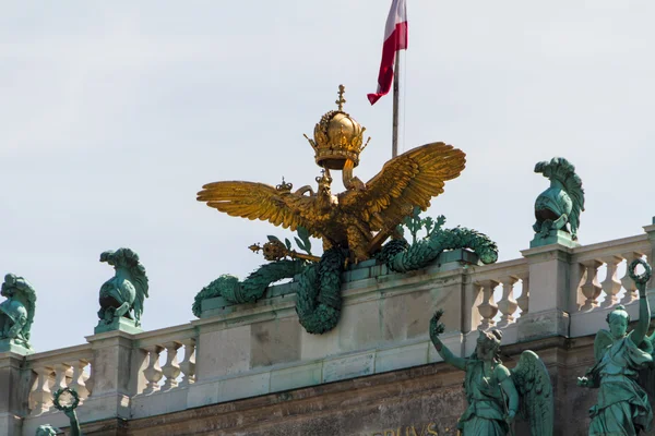 Heldenplatz no complexo de Hofburg, Viena, Áustria — Fotografia de Stock
