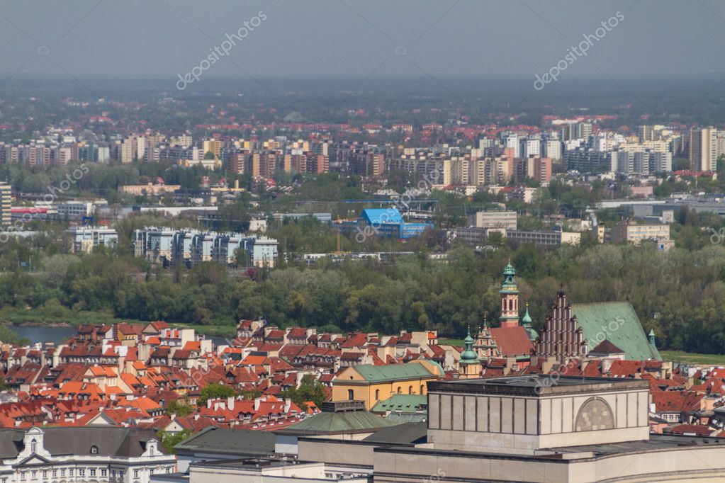 Warsaw skyline with warsaw towers — Stock Photo © AndreySt #11622502