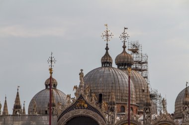 Saint işaretleri Bazilikası, katedral, kilise heykel mozaik ayrıntıları