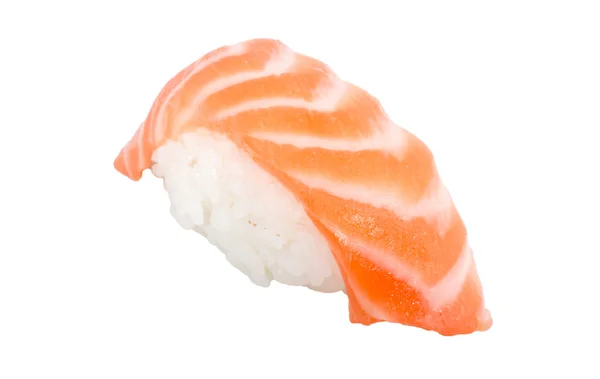 Студійний знімок японських суші вакі з лососем на білому фоні — стокове фото