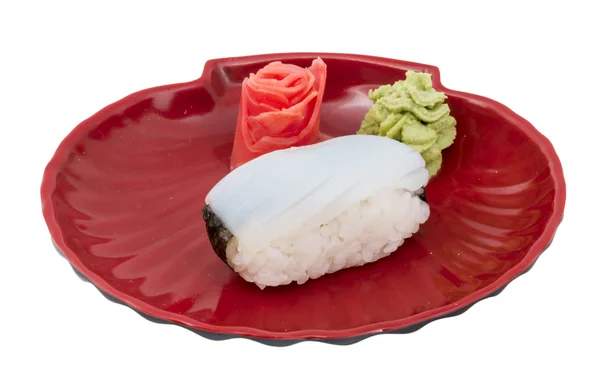 Japanese squid sushi — Stock Photo, Image