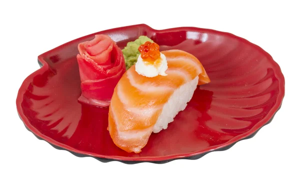 Sushi salmão saquê — Fotografia de Stock