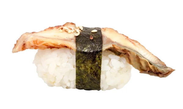 Węgorz sushi. na białym tle nad białym. — Zdjęcie stockowe