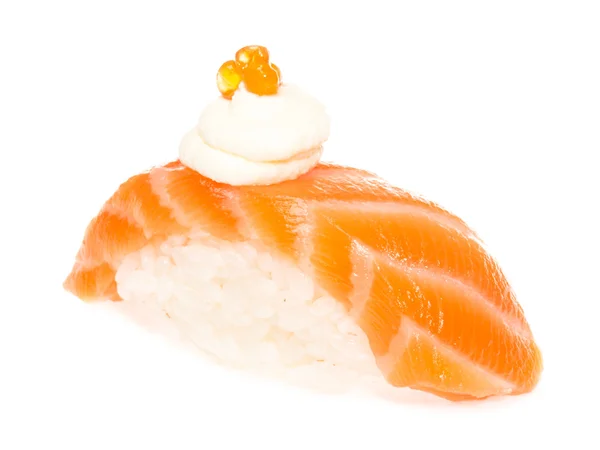 Суші лосося на білому тлі — стокове фото