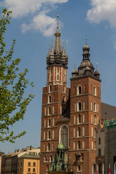 Mariakyrkan (Mariacki-kyrkan) - berömda brick gotiska chur — Stockfoto