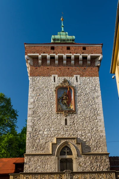 Флорианские ворота в Кракове — стоковое фото