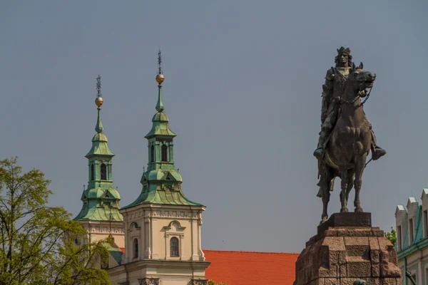 Monumento a la batalla de Grunwald en el casco antiguo de Cracovia — Foto de Stock