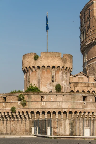 O Mausoléu de Adriano, conhecido como o Castel Sant Angelo em Roma, Itália . — Fotografia de Stock