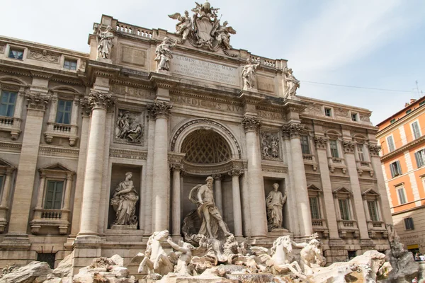 Fontanna di trevi - najsłynniejszej fontanny Rzymu na świecie — Zdjęcie stockowe