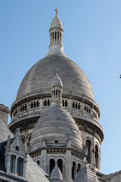 Vnější architektura sacre coeur, montmartre, Paříž, Francie — Stock fotografie