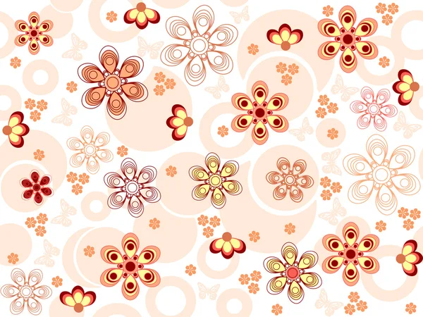 Fond de fleurs sans couture — Image vectorielle