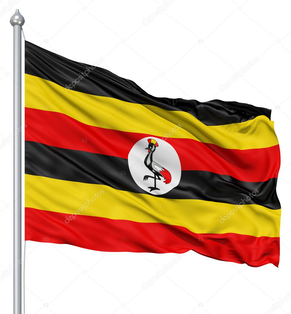 Waving flag of Uganda — Stock Photo © fckncg #11049418