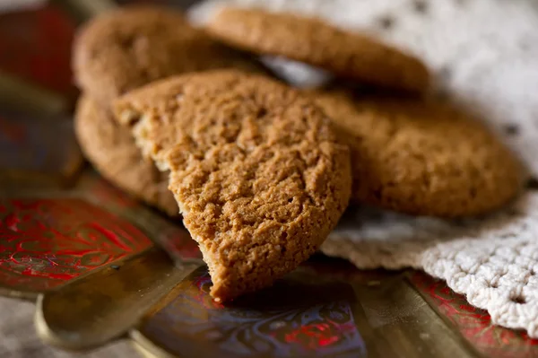 Havermout cookies met veenbessen — Stockfoto