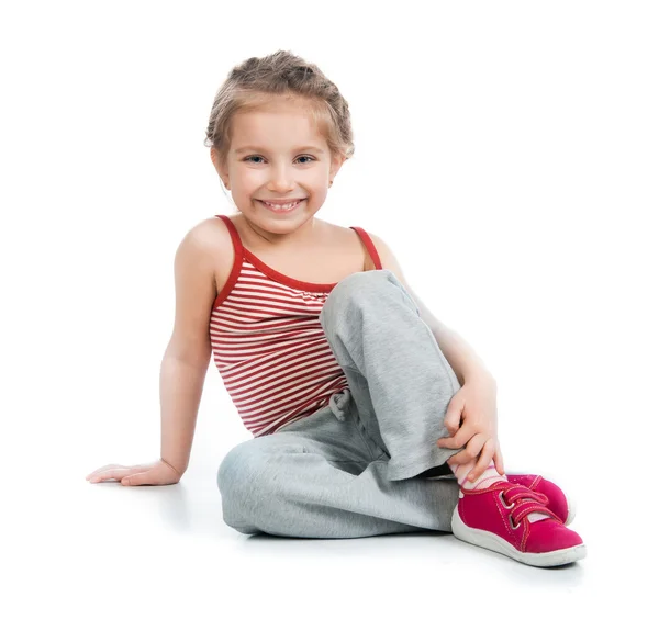 Dziewczynka gimnastyczka — Zdjęcie stockowe