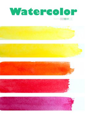 Watercolor hand painted brush strokes clipart