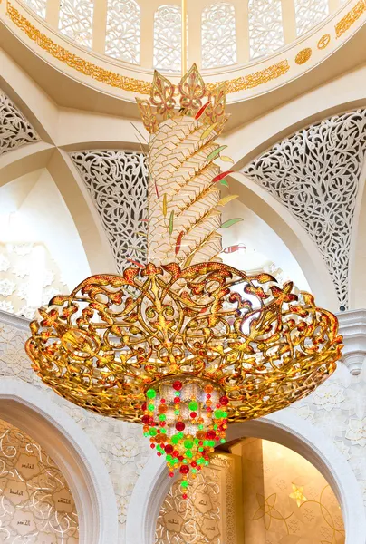 谢赫 · 扎耶德清真寺的装饰。阿布达比 — 图库照片
