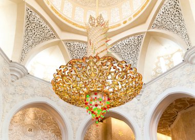 Decoration of Sheikh Zayed Mosque. Abu Dhabi clipart