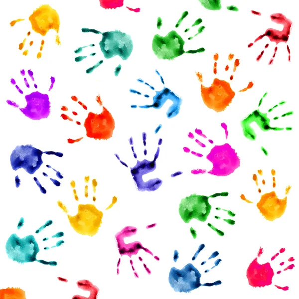 Hand prints background — Stock Photo, Image