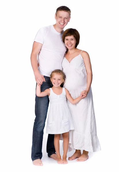 Mladá rodina s dítětem — Stock fotografie