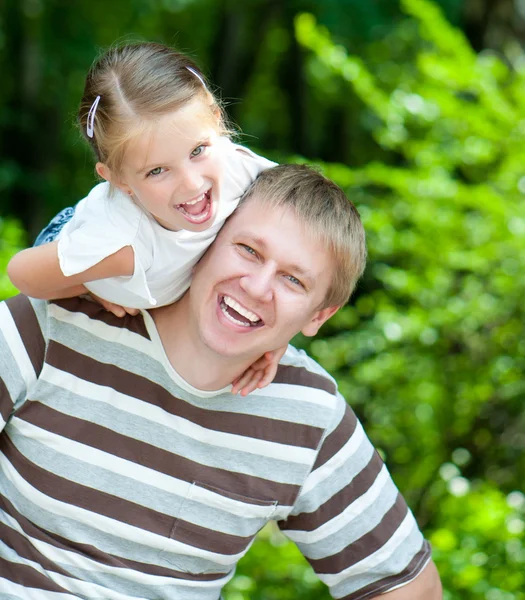 Girl with her dad — Stock Photo, Image