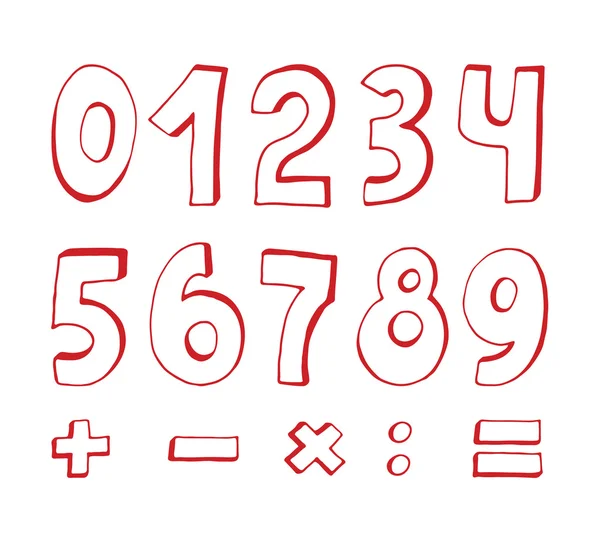 Ensemble de nombres — Image vectorielle