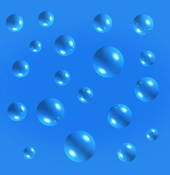 Bolhas de ar azul fundo abstrato — Fotografia de Stock