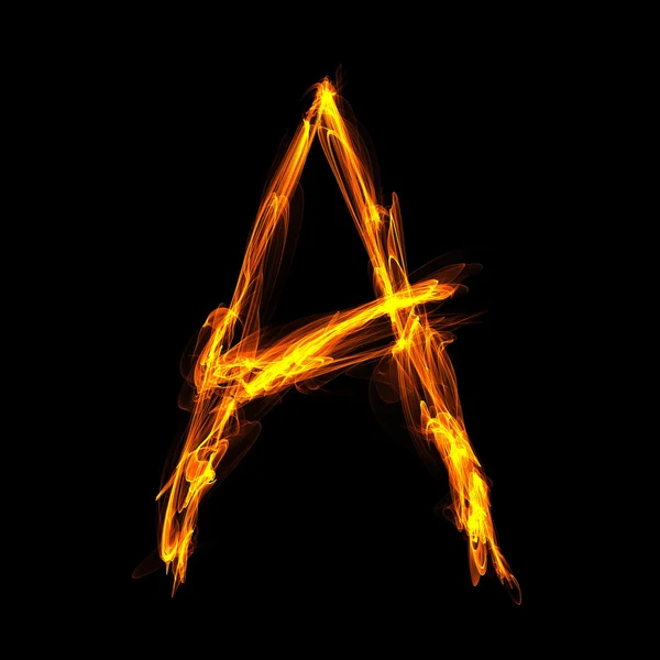 Fiery letter A — Stock Photo, Image