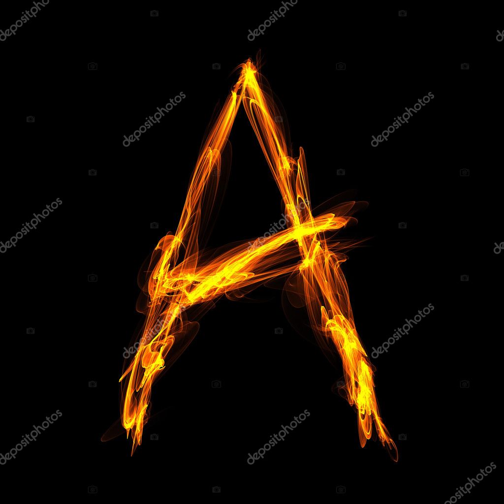 Fiery letter A — Stock Photo © Dink101 #11407254