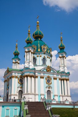 St. Andrew's church in Kyiv, Ukraine clipart