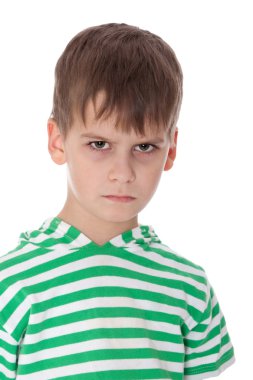 Cute boy anger clipart