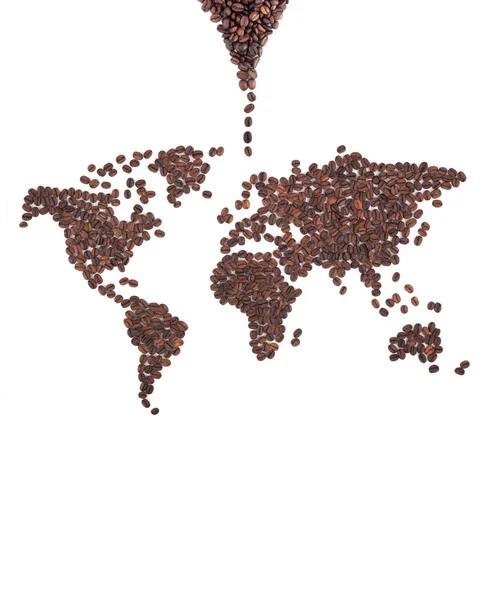 Káva mapa — Stock fotografie