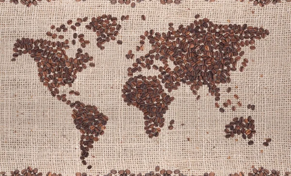 stock image Coffee map