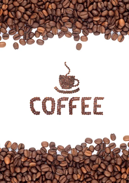 Ruskea paahdettu kahvipavut — kuvapankkivalokuva