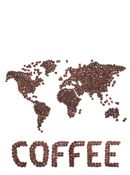 커피 지도 — 스톡 사진