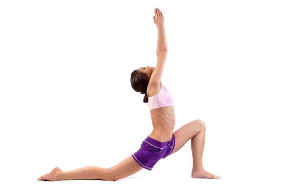 Praticar Yoga. Mulher bonita — Fotografia de Stock