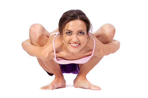 Practicar Yoga. Hermosa mujer — Foto de Stock