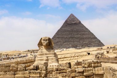 Sphinx and the Great Pyramid clipart