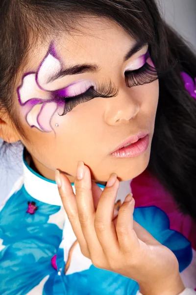 Όμορφη γυναίκα της Ασίας με make-up μόδα — Φωτογραφία Αρχείου