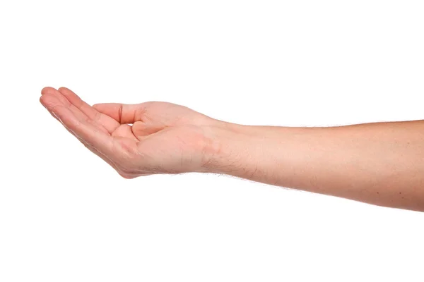 Відкрита рука долоні жест чоловічої руки — стокове фото