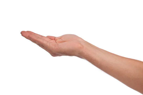Mano a palmo aperto gesto della mano maschile — Foto Stock