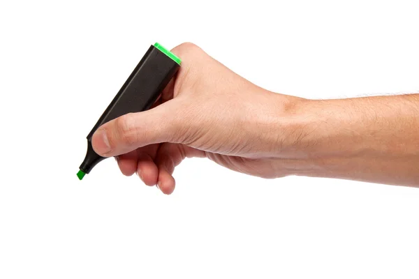 Mão com um desenho marcador isolado — Fotografia de Stock
