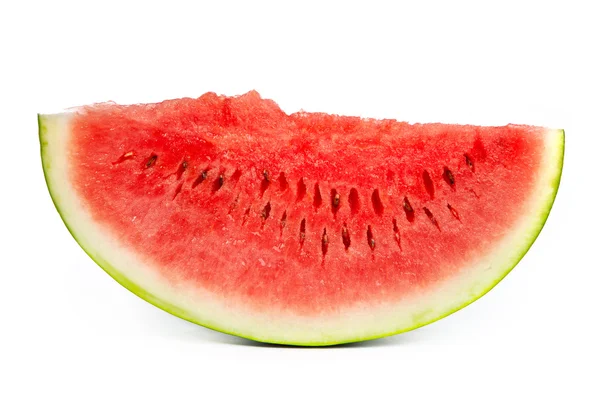 Plak watermeloen geïsoleerd op wit — Stockfoto