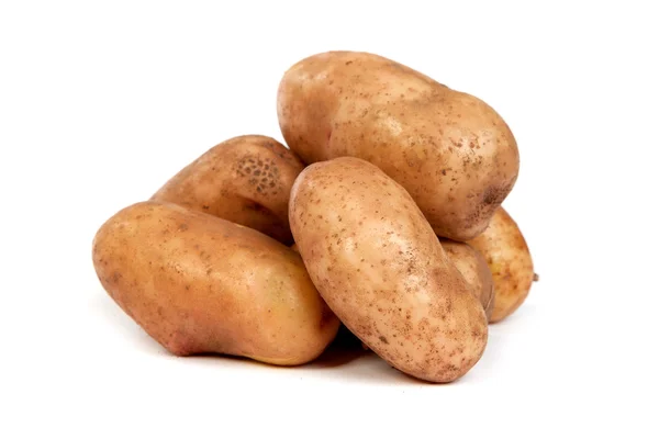 Grupa ziemniaków na białym tle — Zdjęcie stockowe
