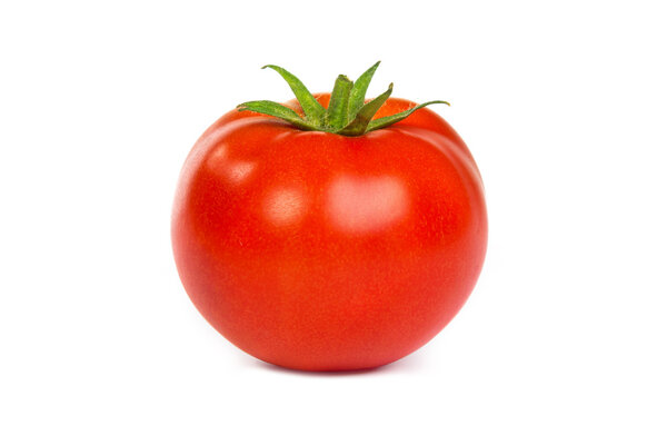Fresh red tomato isoated on white