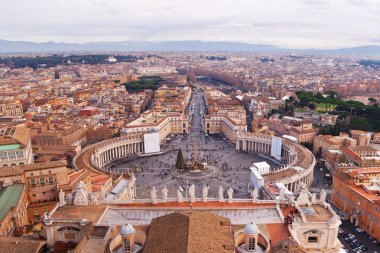 Panorama of Vatican and Rome clipart