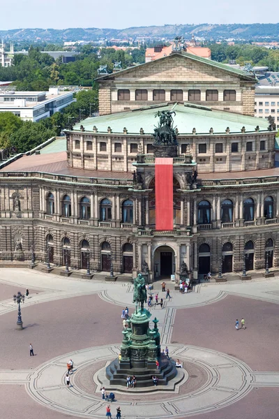 Panorama de Dresden, Semper Opera House , — Fotografia de Stock